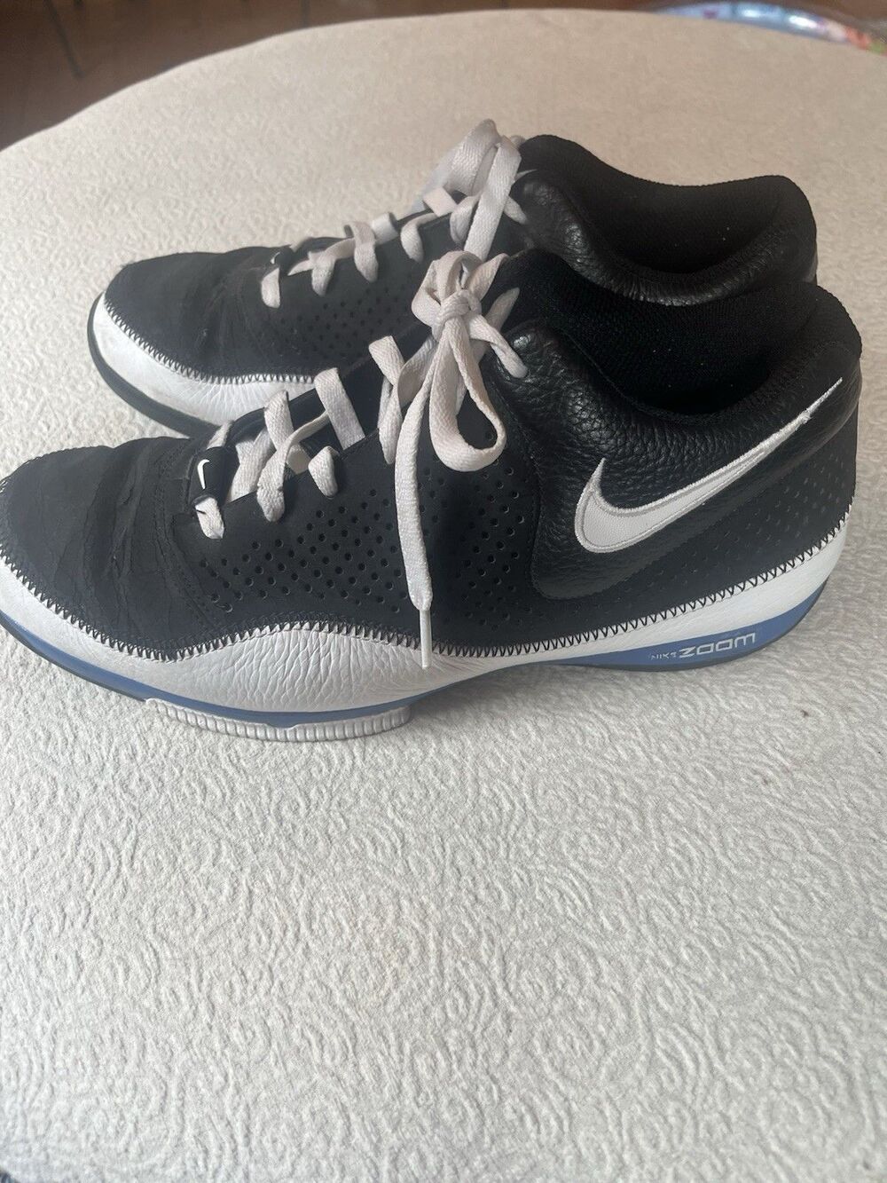 Nike Zoom BB II Low 318412-011 Men Size 11 Black Blue White